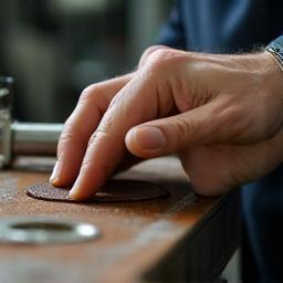 Close-up of kitchenware manufacturing process.
