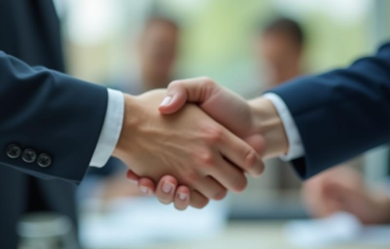 Image symbolizing partnership with a handshake.